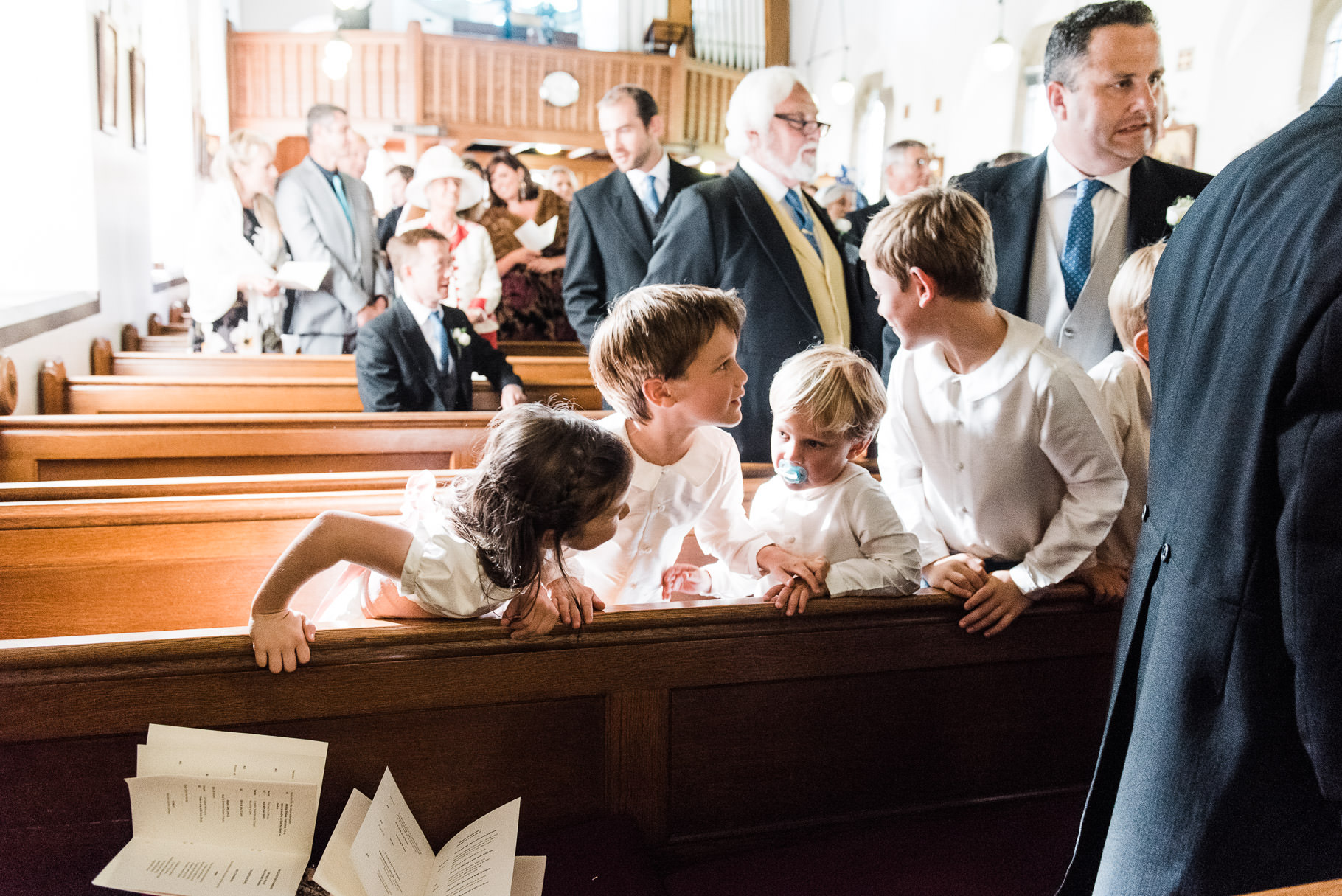 children at wedding-church wedding in scotland