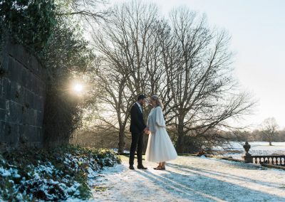 Winter wedding in Pollok Park at Pollok House in Glasgow